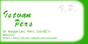 istvan pers business card